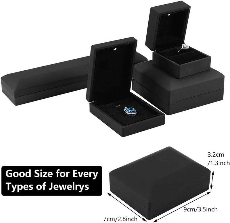 woobles Jewelry Box, LED Lighted Ring/Pendant/Bracelet/Necklace Jewelry Display Case Gift Storage Box (Pendant Box) - Image 5